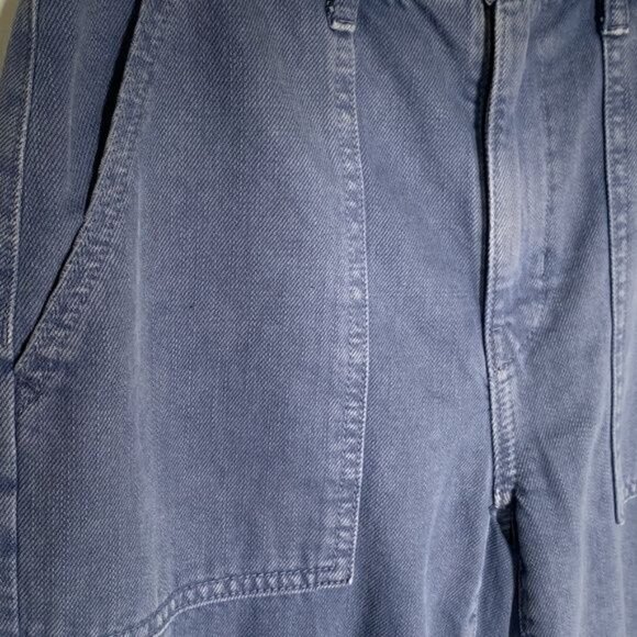 American Eagle Wide Leg Crop Blue Denim Jeans Size 0 X Short - Picture 7 of 11